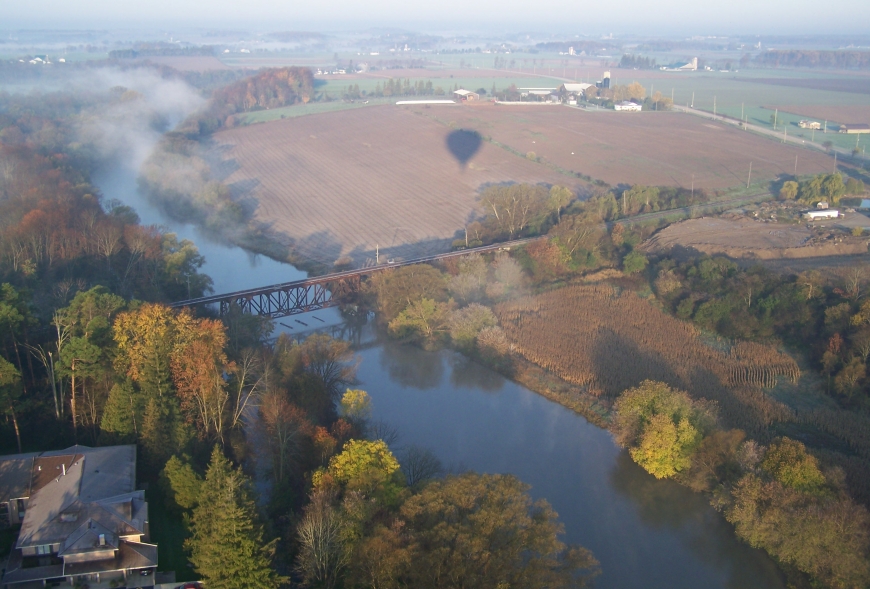 hot air balloon ride ontario